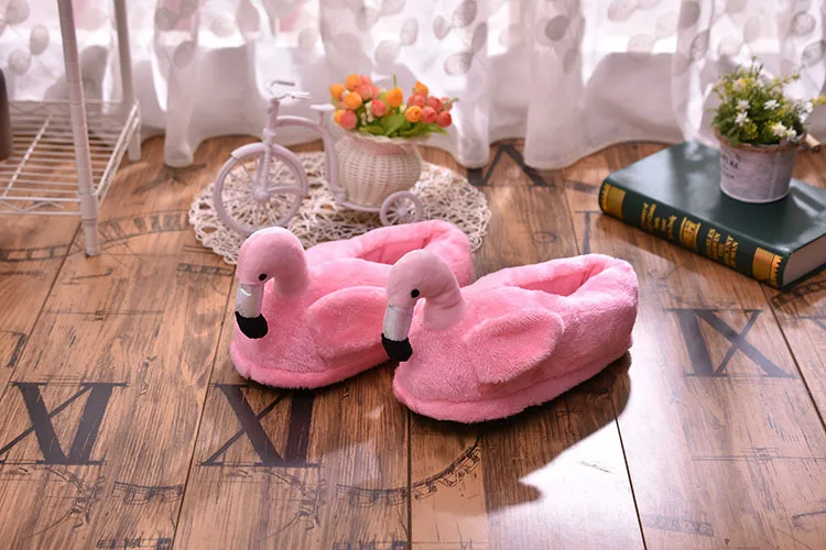 Flamingo Suede Short Plush Warm Flat Indoor Shoes Flamingo Suede Short Plush Warm Flat Indoor Shoes