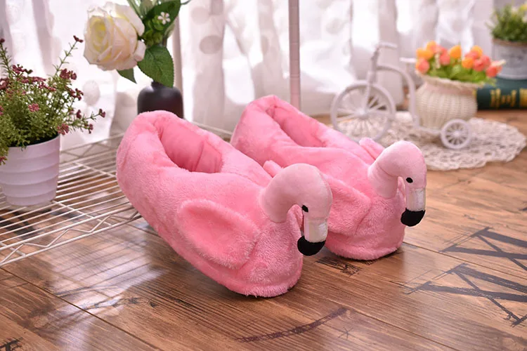 Flamingo Suede Short Plush Warm Flat Indoor Shoes Flamingo Suede Short Plush Warm Flat Indoor Shoes