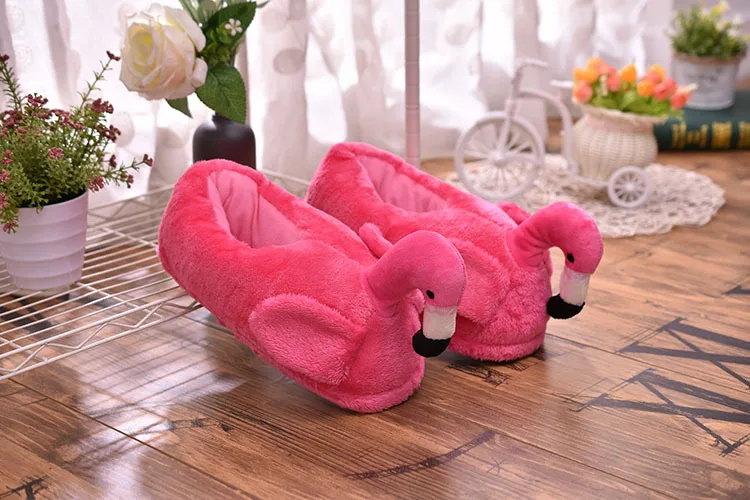 Flamingo Suede Short Plush Warm Flat Indoor Shoes Flamingo Suede Short Plush Warm Flat Indoor Shoes