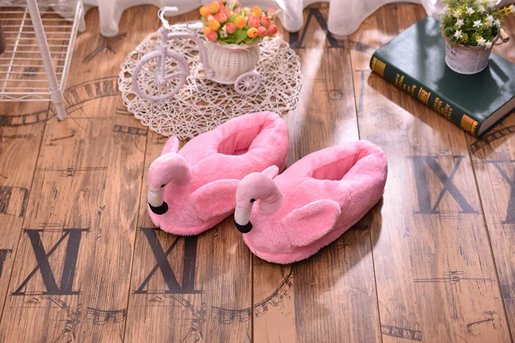 Flamingo Suede Short Plush Warm Flat Indoor Shoes Flamingo Suede Short Plush Warm Flat Indoor Shoes