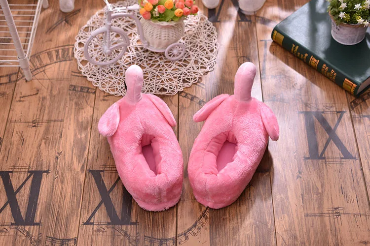 Flamingo Suede Short Plush Warm Flat Indoor Shoes Flamingo Suede Short Plush Warm Flat Indoor Shoes