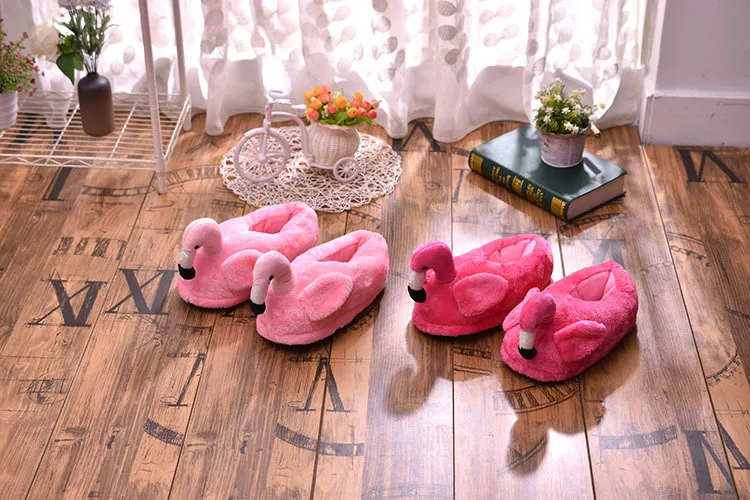 Flamingo Suede Short Plush Warm Flat Indoor Shoes Flamingo Suede Short Plush Warm Flat Indoor Shoes