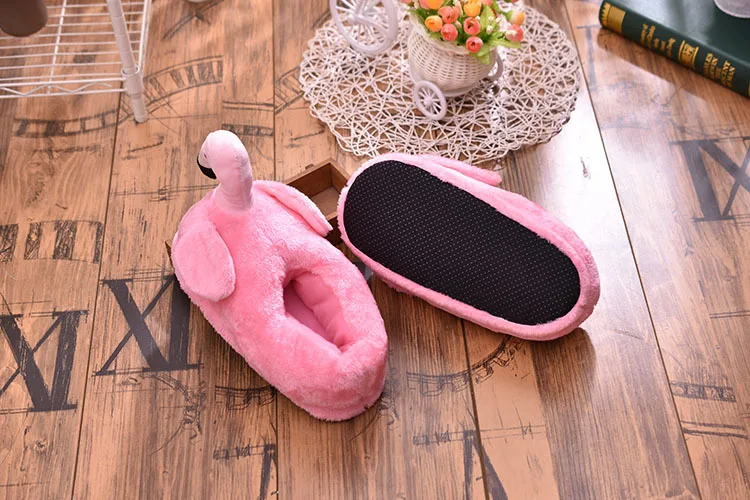 Flamingo Suede Short Plush Warm Flat Indoor Shoes Flamingo Suede Short Plush Warm Flat Indoor Shoes