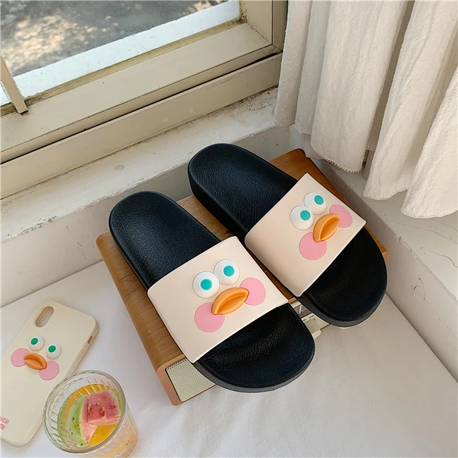 Harajuku Duck Cartoon Outside & Indoor Flip Flops Slippers