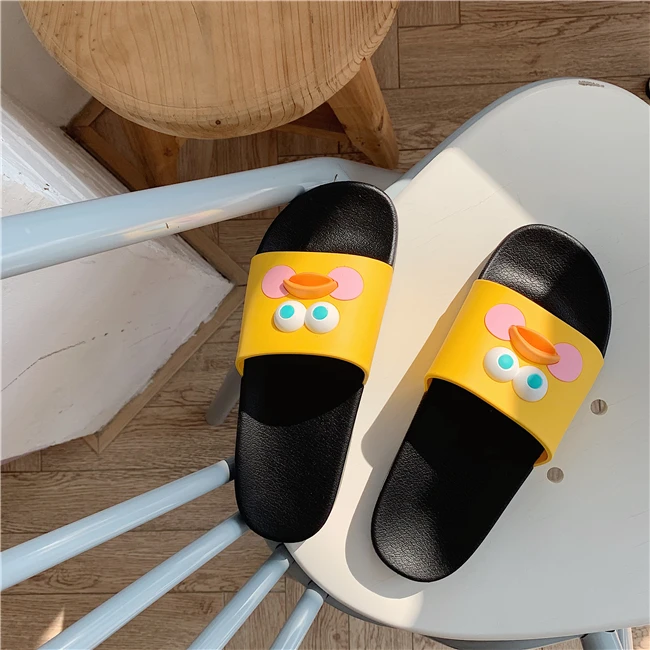 Harajuku Duck Cartoon Outside & Indoor Flip Flops Slippers