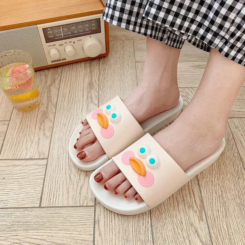 Harajuku Duck Cartoon Outside & Indoor Flip Flops Slippers