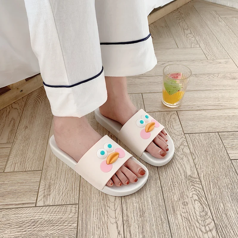 Harajuku Duck Cartoon Outside & Indoor Flip Flops Slippers