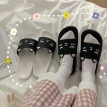 Cat Cartoon Smile Face Flat Platform Indoor Cute Slippers Cat Cartoon Smile Face Flat Platform Indoor Cute Slippers