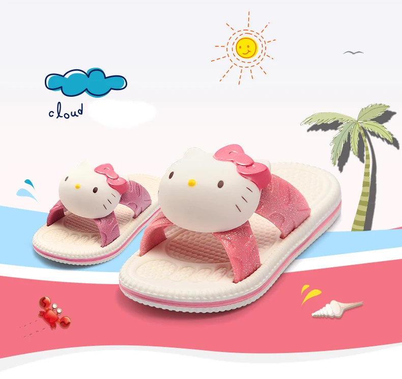 Hello Kitten Cute Flip Flops Toe Outdoor Animal Slippers Hello Kitten Cute Flip Flops Toe Outdoor Animal Slippers