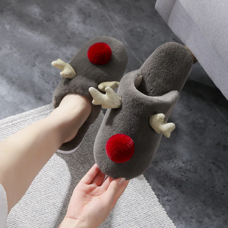 Reindeer Warm Non-slip Slippers For Women & Men Reindeer Warm Non-slip Slippers For Women & Men