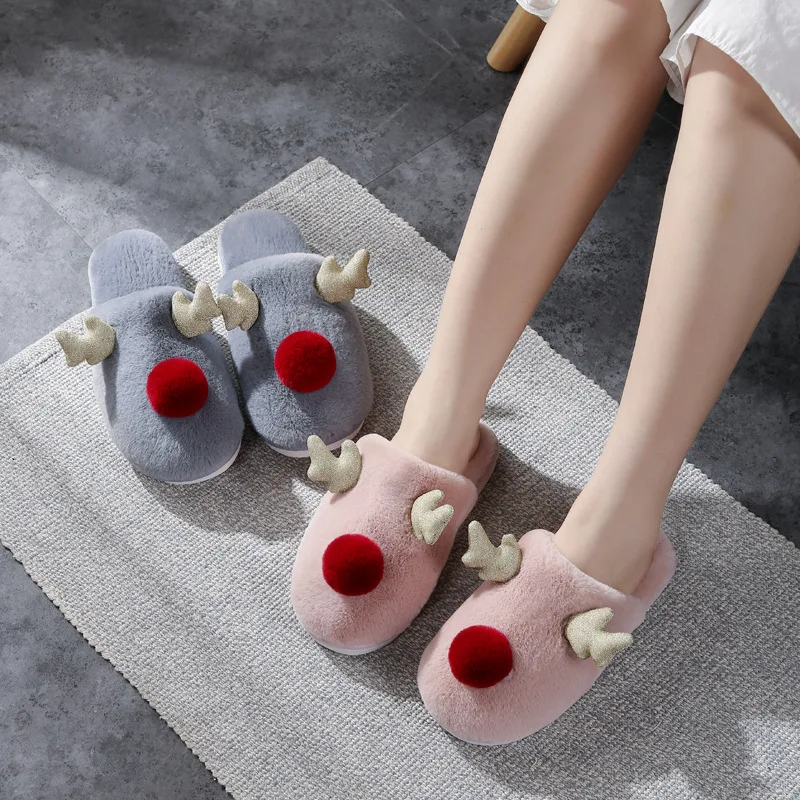 Reindeer Warm Non-slip Slippers For Women & Men Reindeer Warm Non-slip Slippers For Women & Men