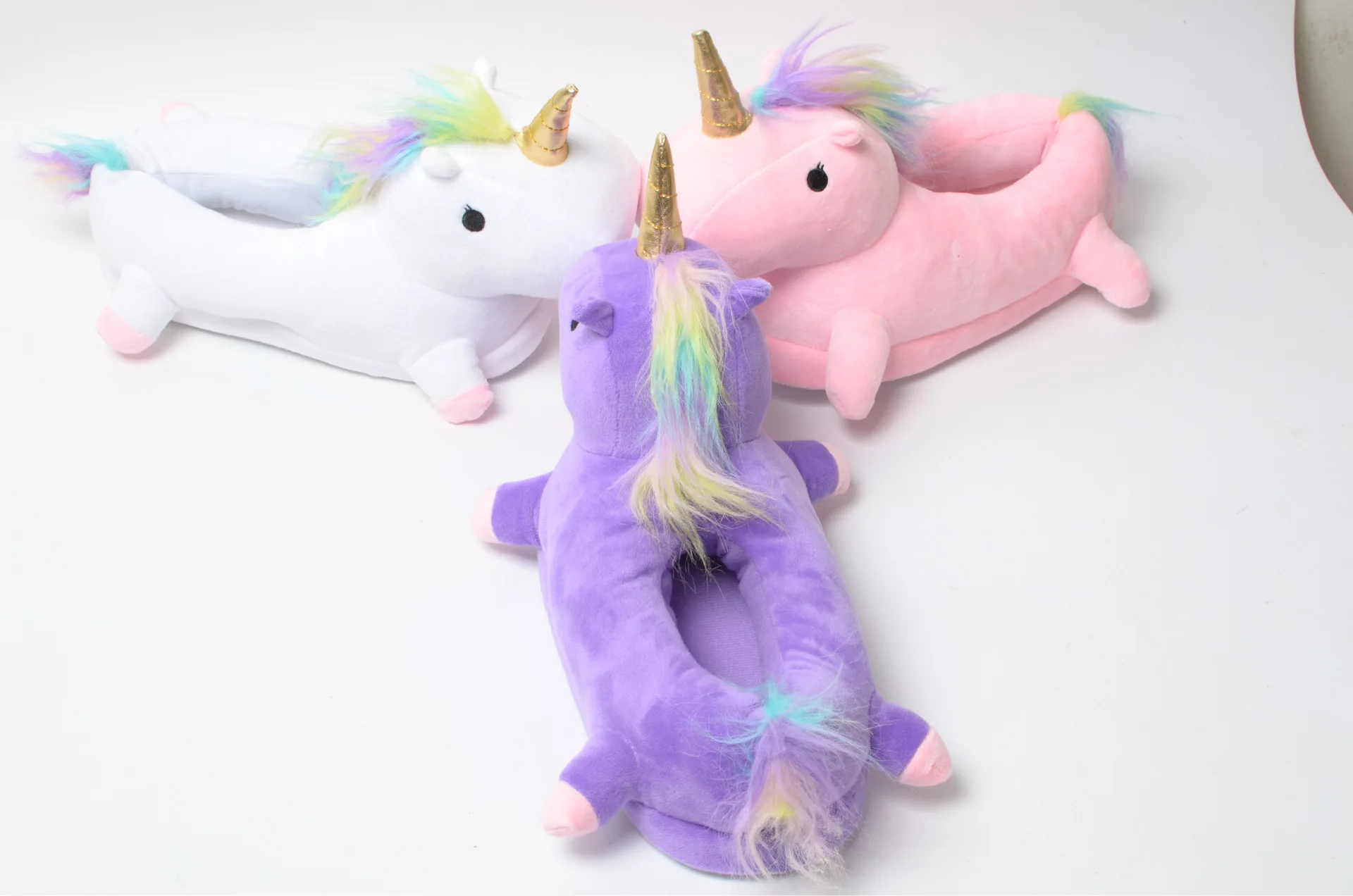 Unicorn Licorne White Indoor Slippers Shoes For Women