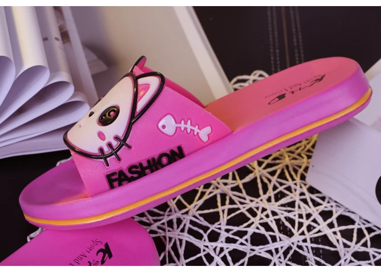 Cat Beach Open Toe Elegant Girls Slippers Cat Beach Open Toe Elegant Girls Slippers