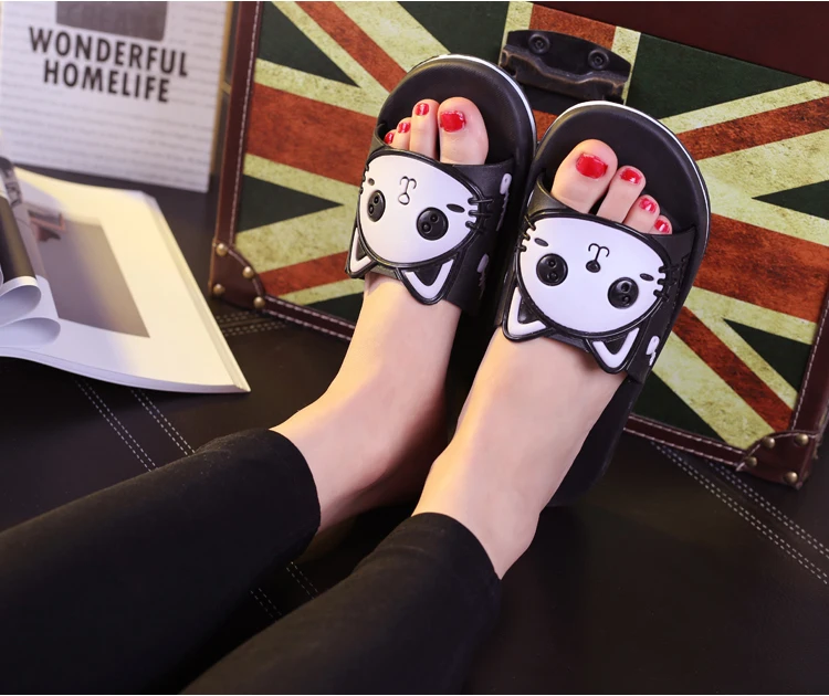 Cat Beach Open Toe Elegant Girls Slippers Cat Beach Open Toe Elegant Girls Slippers