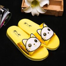 Cat Beach Open Toe Elegant Girls Slippers Cat Beach Open Toe Elegant Girls Slippers