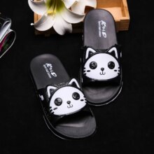 Cat Beach Open Toe Elegant Girls Slippers Cat Beach Open Toe Elegant Girls Slippers