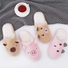 Pig Bear Cartoon Comfort Bedroom Shoes For Women Pig Bear Cartoon Comfort Bedroom Shoes For Women