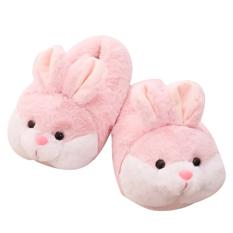 Cute Pink Bunny Cartoon Design Plush Indoor Shoes For Women Cute Pink Bunny Cartoon Design Plush Indoor Shoes For Women