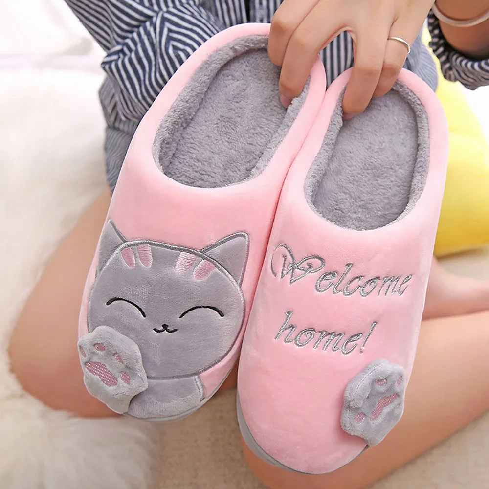 Cartoon Cat Non-slip Warm Indoor Bedroom Floor Shoes Cartoon Cat Non-slip Warm Indoor Bedroom Floor Shoes