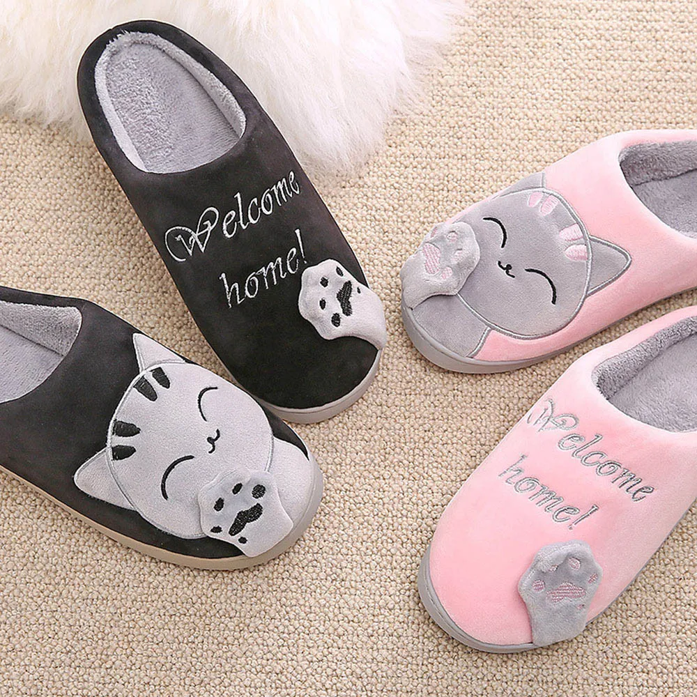 Cartoon Cat Non-slip Warm Indoor Bedroom Floor Shoes Cartoon Cat Non-slip Warm Indoor Bedroom Floor Shoes