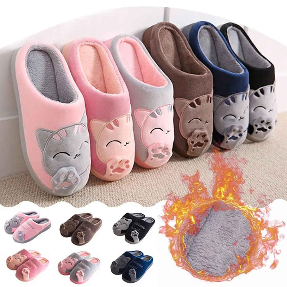 Cartoon Cat Non-slip Warm Indoor Bedroom Floor Shoes Cartoon Cat Non-slip Warm Indoor Bedroom Floor Shoes