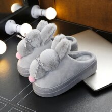 Cute Rabbit Casual Platform Short Soft Comfort Slippers For Women’s Cute Rabbit Casual Platform Short Soft Comfort Slippers For Women's