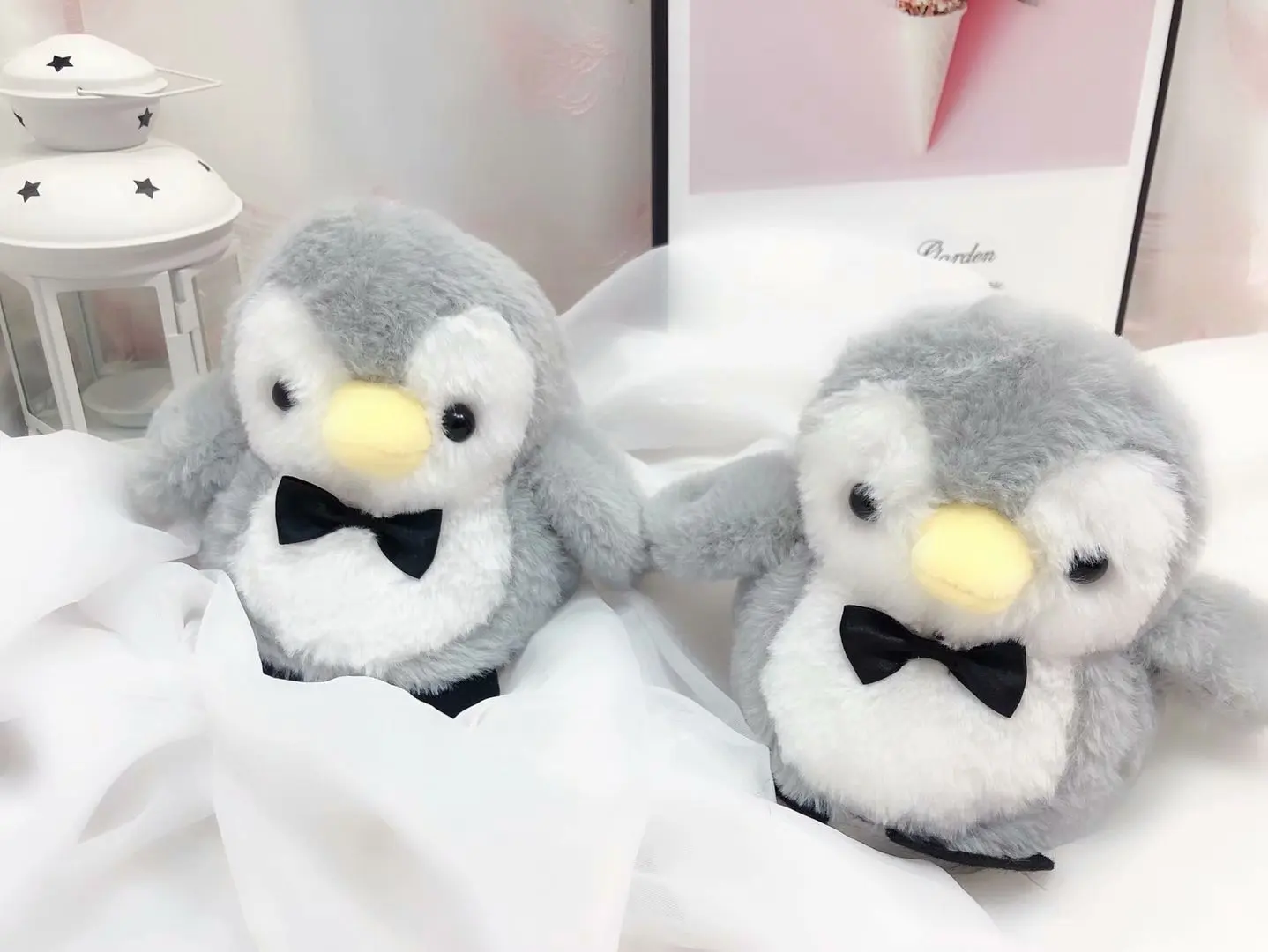 Cute Couples Penguin Indoor Soft Warm Slippers Cute Couples Penguin Indoor Soft Warm Slippers
