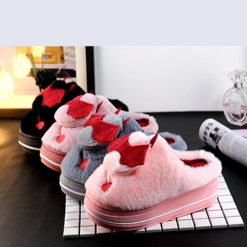 Cartoon Bat High-Heeled Indoor Kawaii Slippers For Women