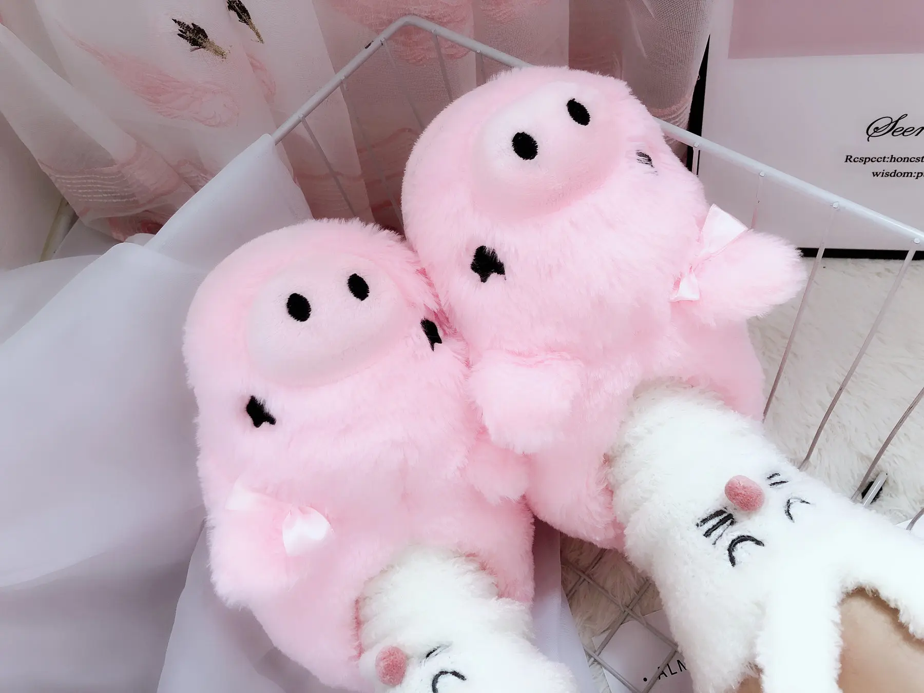 Pink Pig Comfort Pack Heel Cotton Slippers For Women