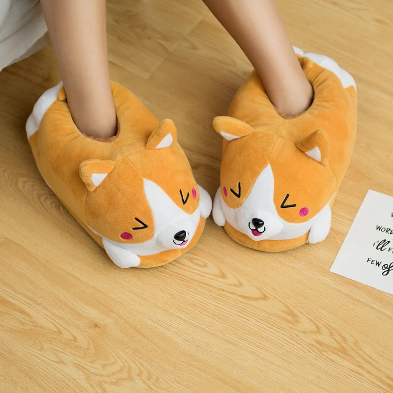 Husky Corgi And Rabbit Animal  Cartoon Indoor Cute slippers