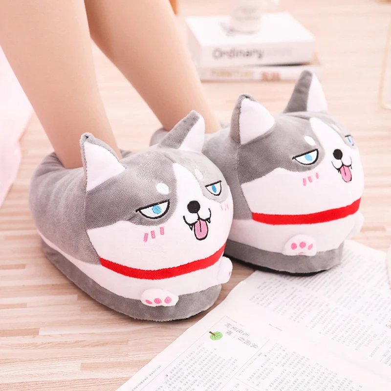 Husky Corgi And Rabbit Animal  Cartoon Indoor Cute slippers