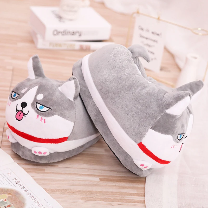 Husky Corgi And Rabbit Animal  Cartoon Indoor Cute slippers