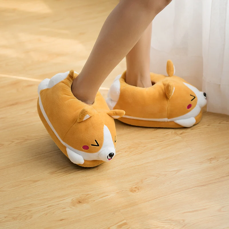 Husky Corgi And Rabbit Animal  Cartoon Indoor Cute slippers
