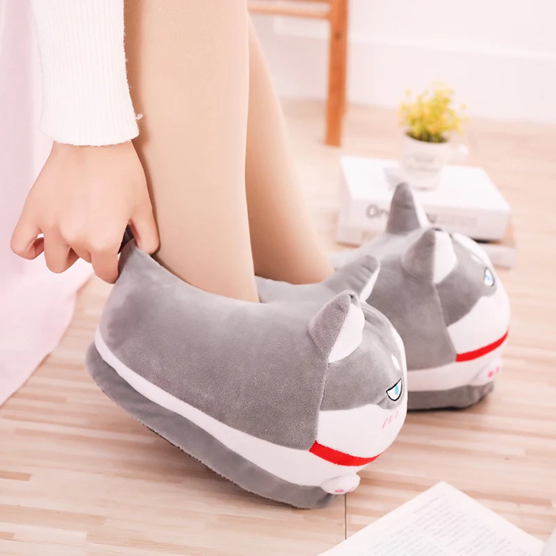 Husky Corgi And Rabbit Animal  Cartoon Indoor Cute slippers