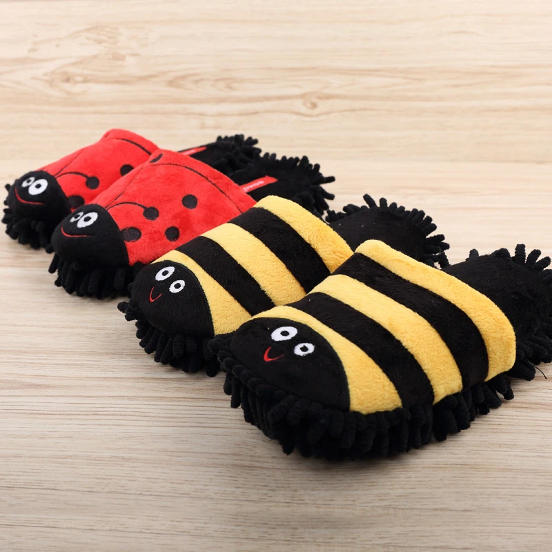 Cute Cartoon Indoor Plush Mop Slippers