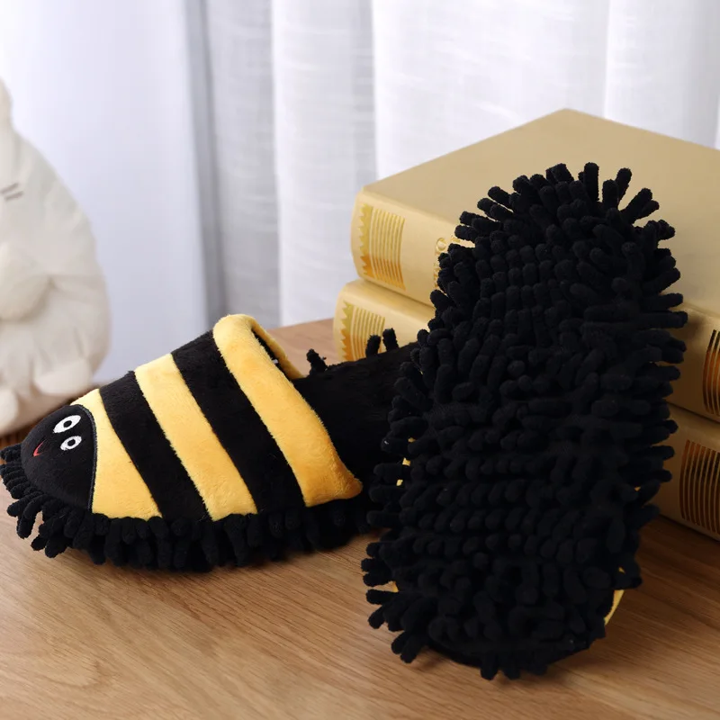 Cute Cartoon Indoor Plush Mop Slippers
