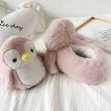 Cute Penguin Animal Warm Cotton Indoor Plush Shoes For Women Cute Penguin Animal Warm Cotton Indoor Plush Shoes For Women