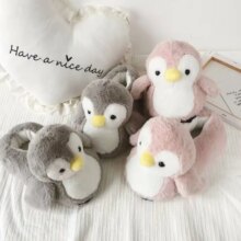 Cute Penguin Animal Warm Cotton Indoor Plush Shoes For Women Cute Penguin Animal Warm Cotton Indoor Plush Shoes For Women