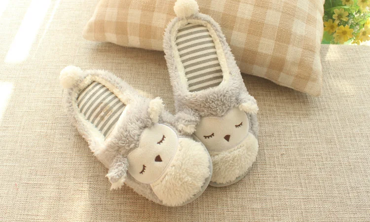 Owl Animal Soft Comfortable Plush Shoes For Women Owl Animal Soft Comfortable Plush Shoes For Women