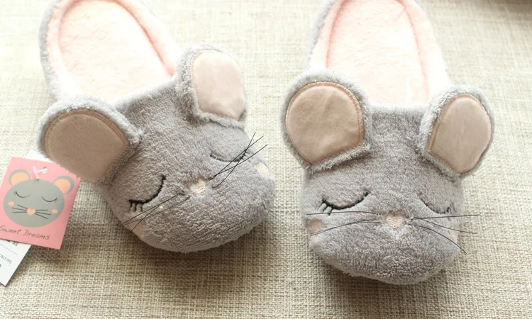 Mouse Animal 3D  Soft Cotton Indoor Shoe