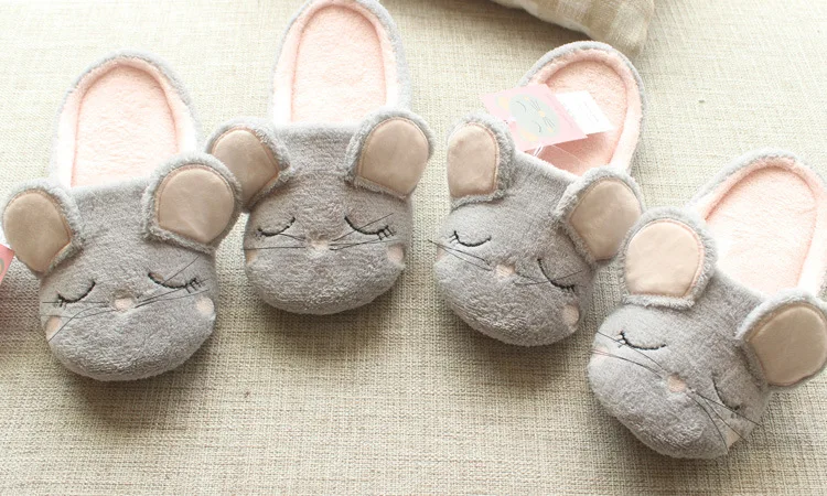 Mouse Animal 3D  Soft Cotton Indoor Shoe