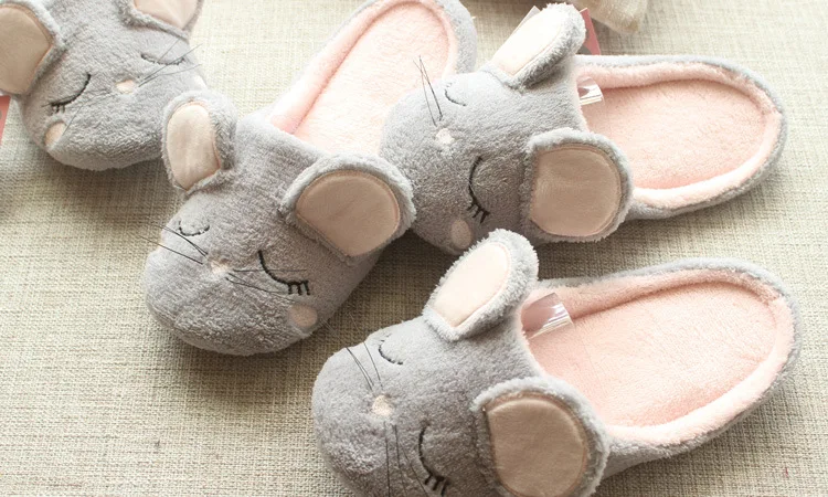 Mouse Animal 3D  Soft Cotton Indoor Shoe