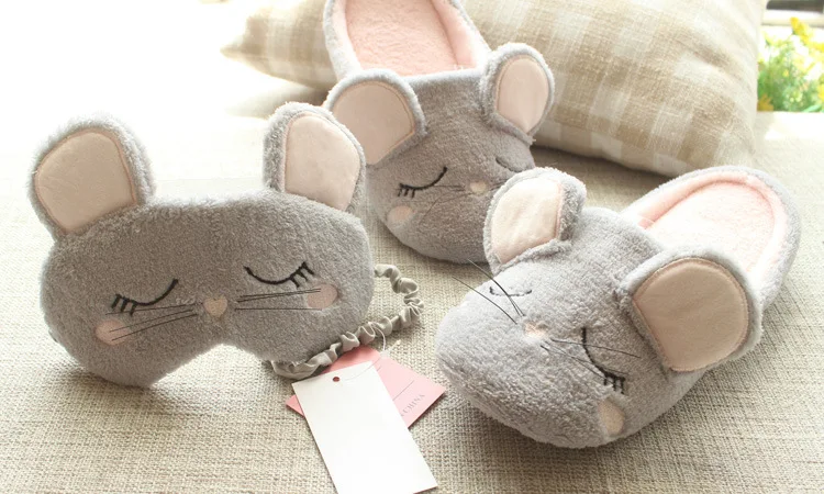 Mouse Animal 3D  Soft Cotton Indoor Shoe