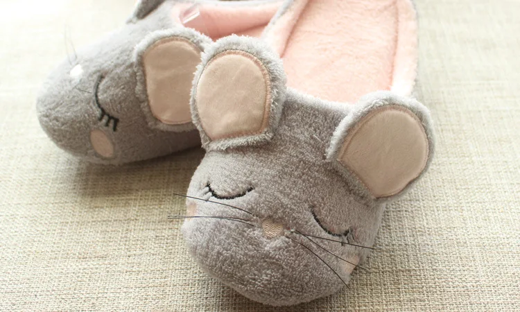Mouse Animal 3D  Soft Cotton Indoor Shoe