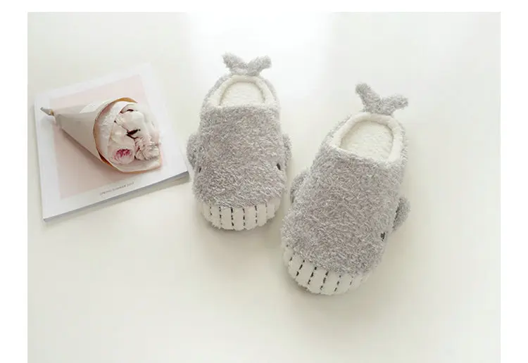 Cartoon Shark Cozy Fleece Memory Foam Indoor Shoe Cartoon Shark Cozy Fleece Memory Foam Indoor Shoe