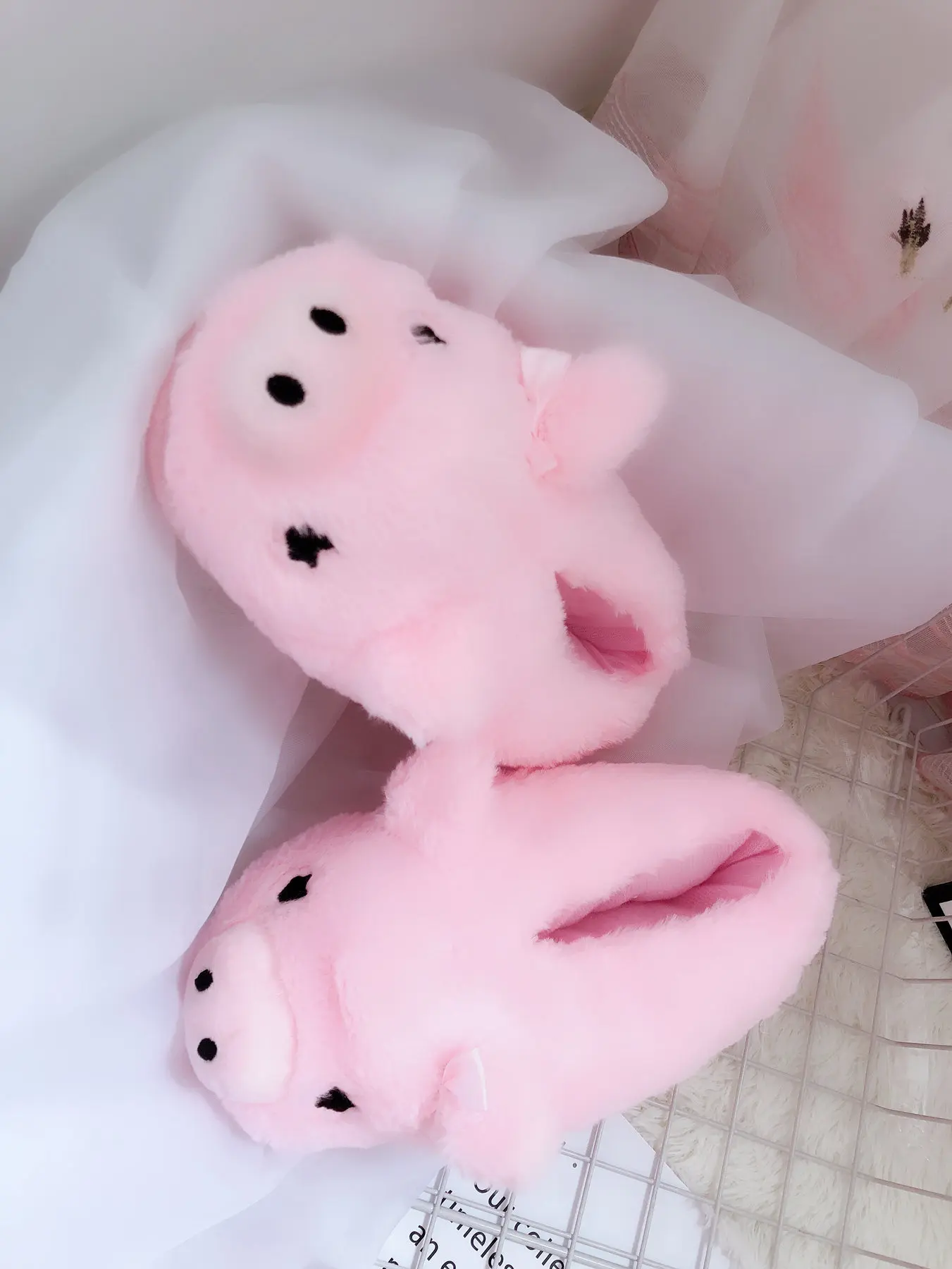 Pig Cartoon Pack Heel Style Cotton Slipper