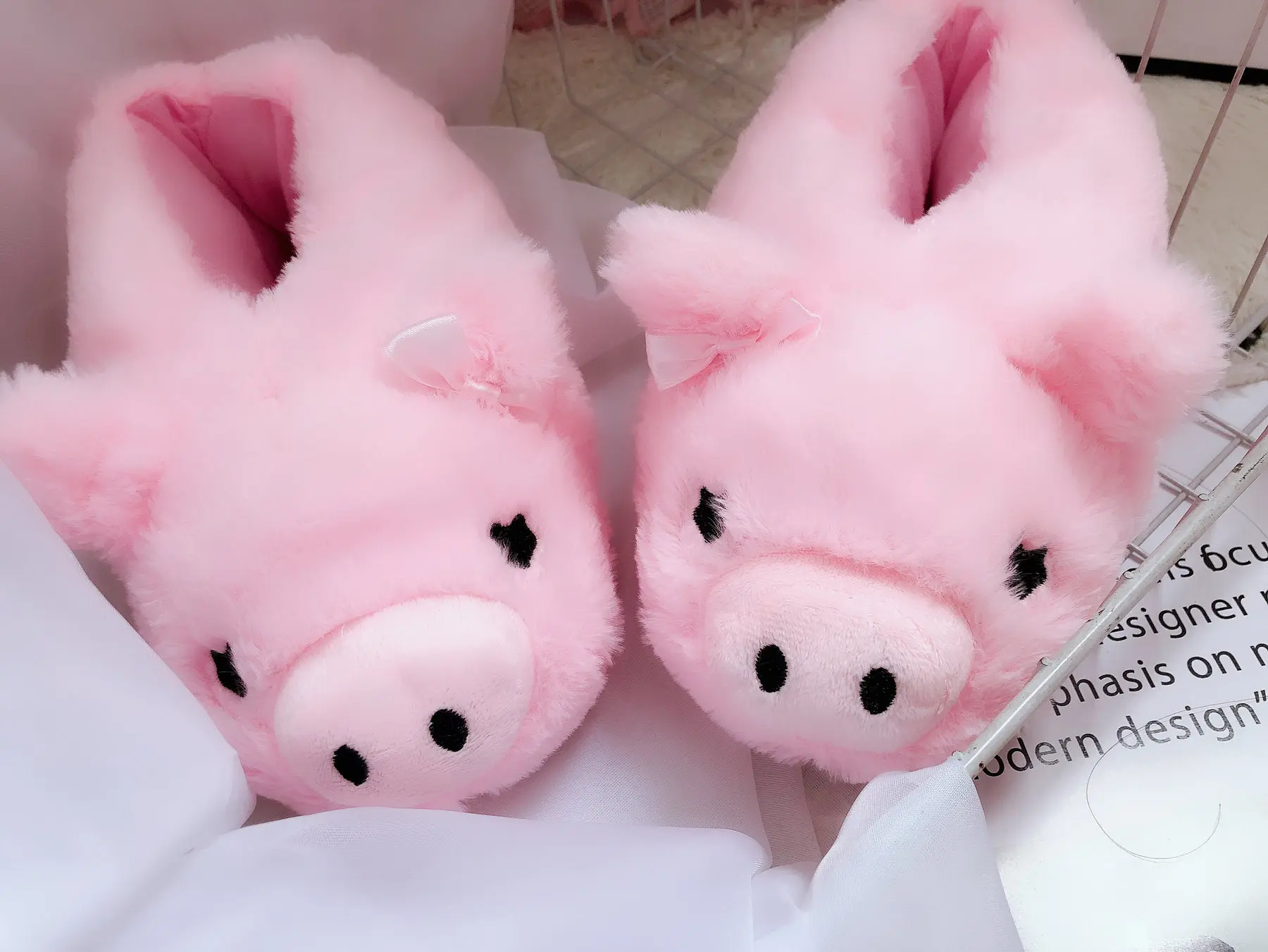 Pig Cartoon Pack Heel Style Cotton Slipper