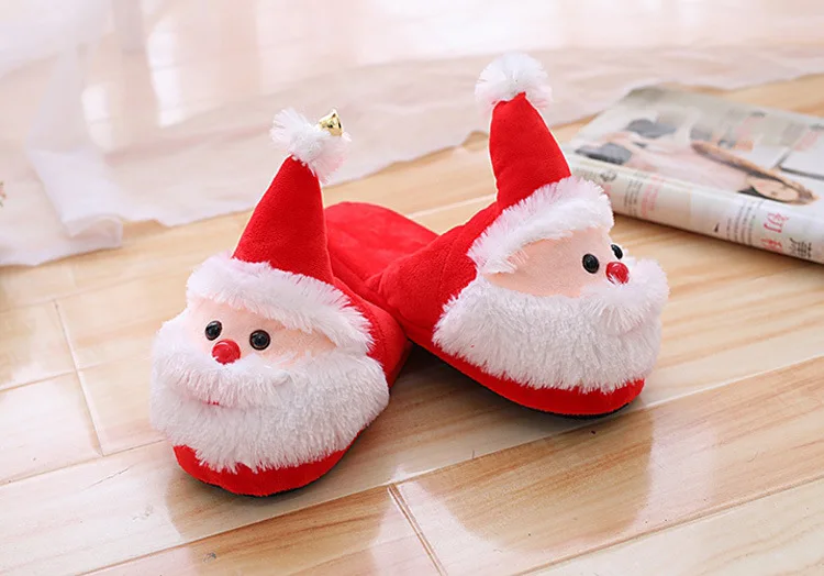 Santa Claus Cartoon Indoor Floor Plush Shoe