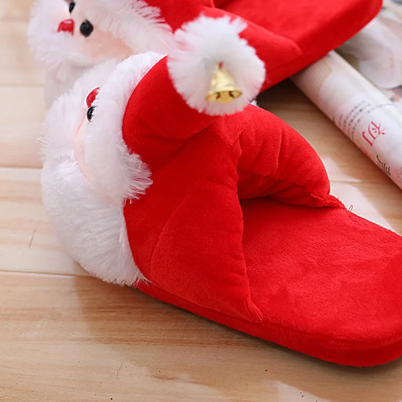 Santa Claus Cartoon Indoor Floor Plush Shoe