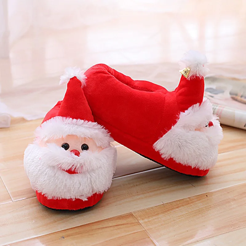 Santa Claus Cartoon Indoor Floor Plush Shoe